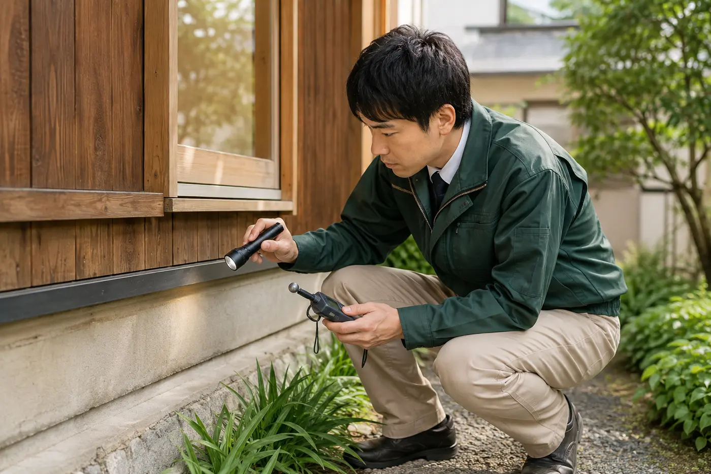 住まいを確認する様子(施工イメージ)